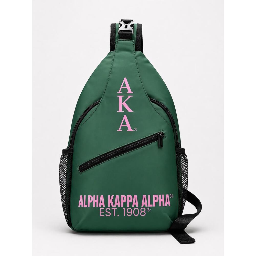 AKA Sling Bag – Pink & Green Waterproof Crossbody